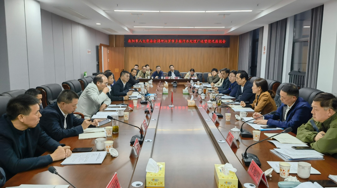 岳阳市人大常委会来汨调研乡镇污水处理厂运营情况