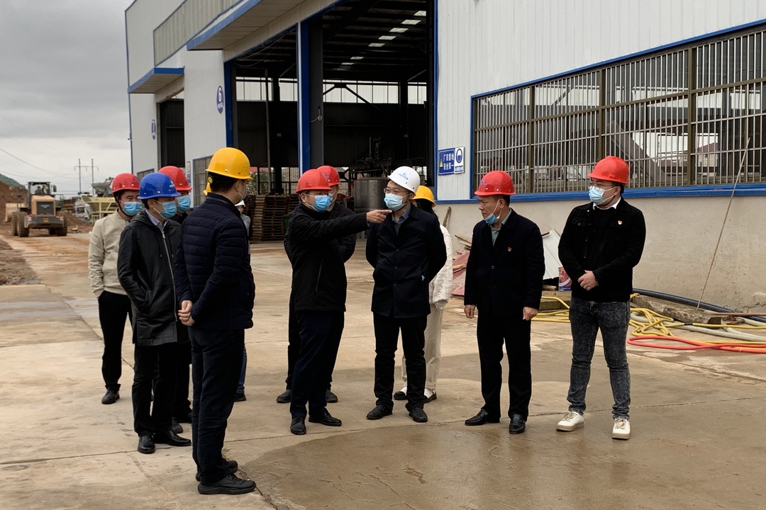 省住建厅来汨调研建筑垃圾管理和资源化利用工作
