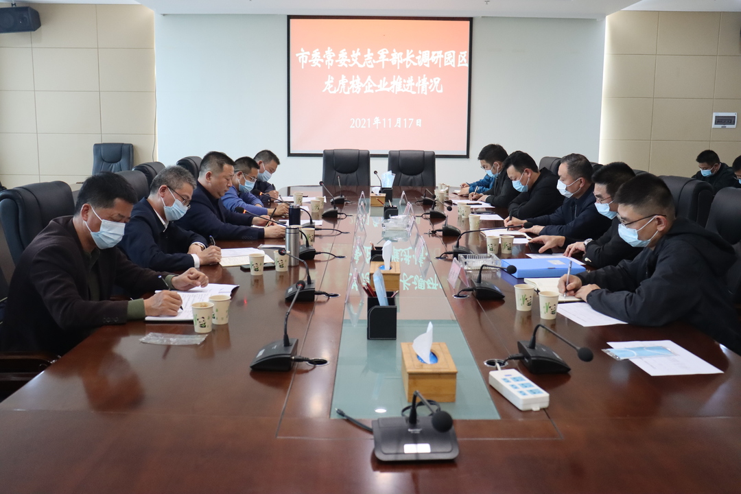 艾志军调研联点“龙虎榜”产业项目建设工作