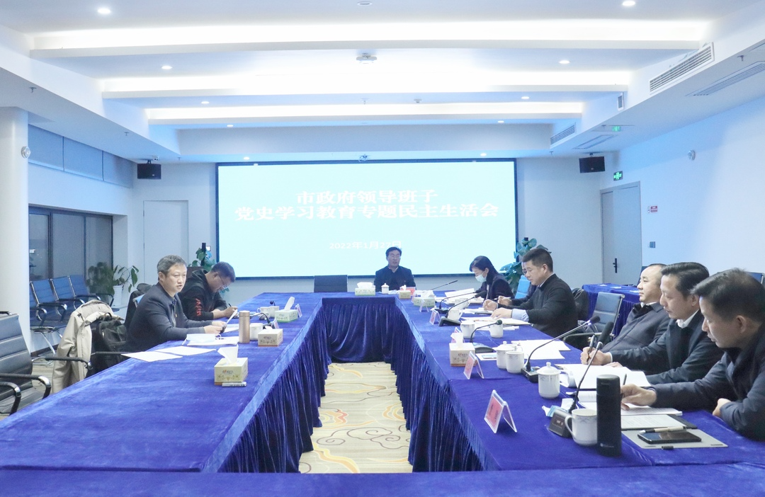 汨罗市政府领导班子召开2021年度党史学习教育专题民主生活会