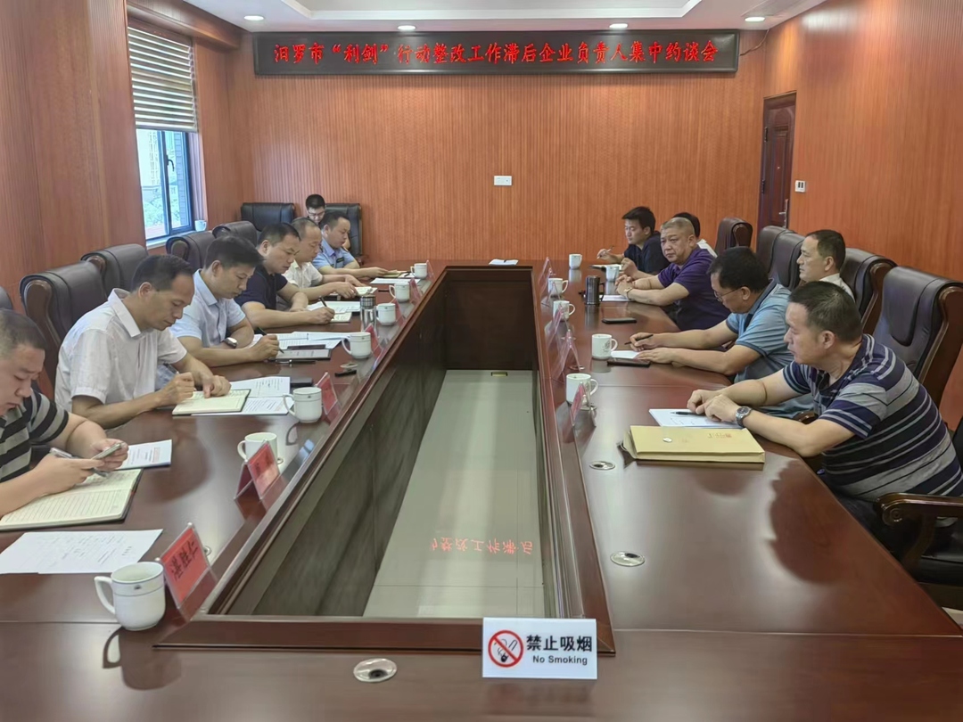 汨罗市政府集中约谈“利剑”行动整改工作滞后企业负责人