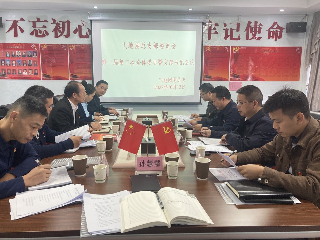 学标杆 鼓干劲 飞地园党总支召开第一届第二次全体委员暨支部书记会议