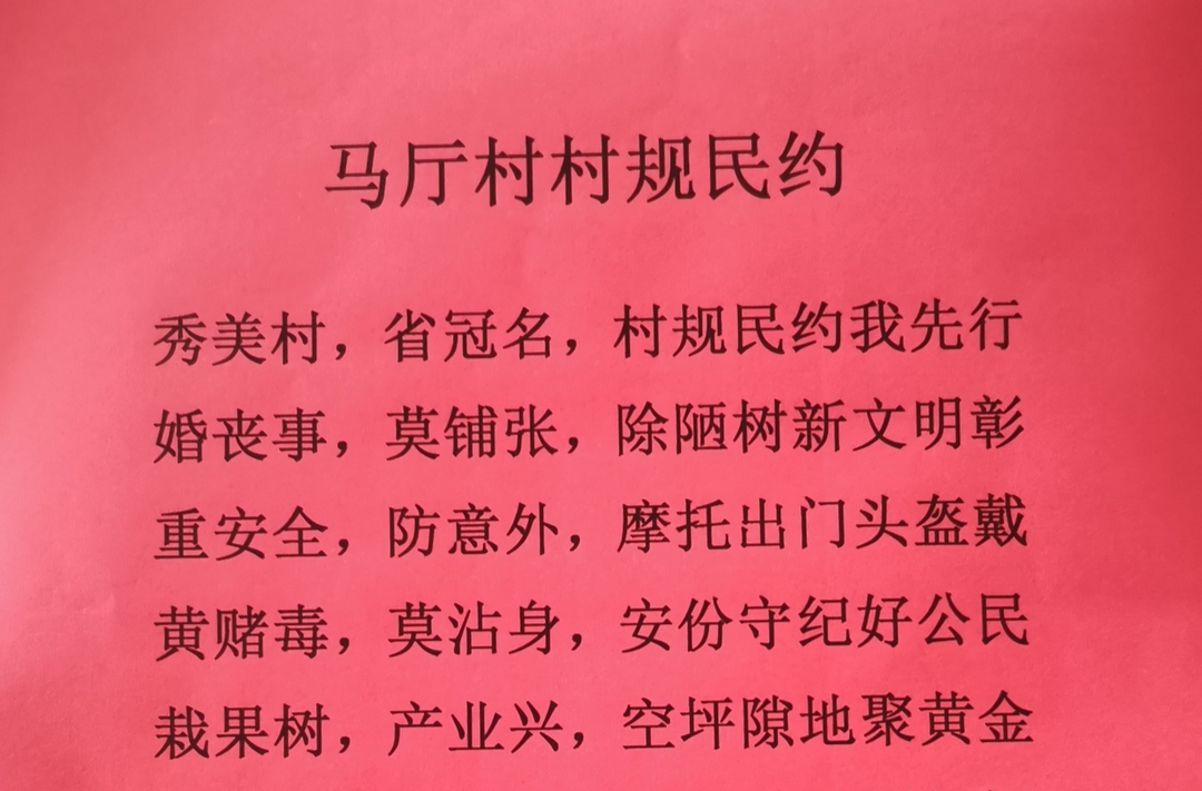 定规扬规践规强规！汨罗马厅村村规民约“约”出新风尚