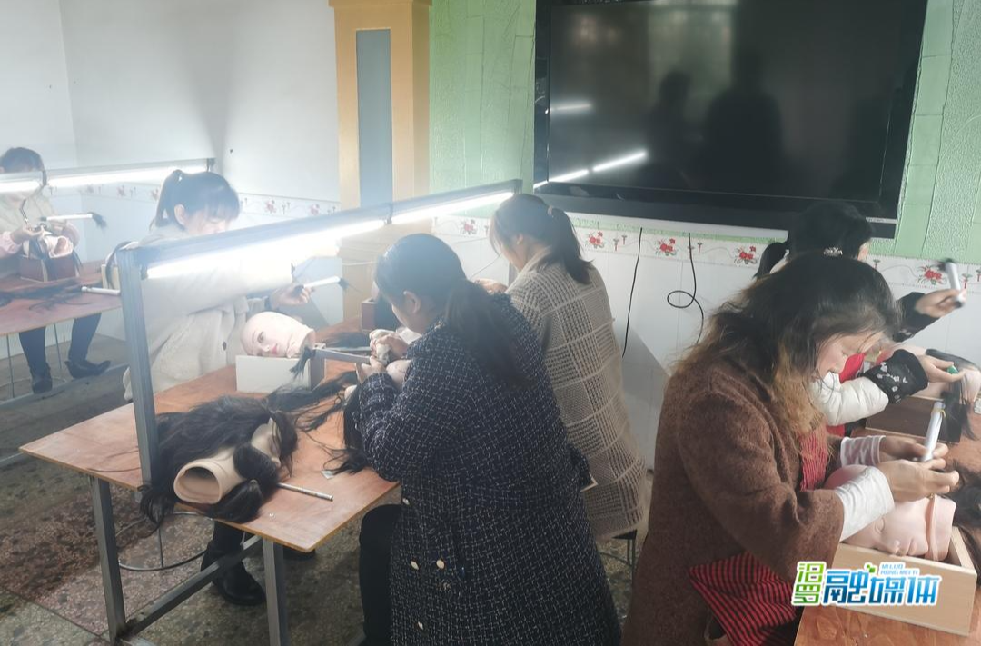 桃林寺镇：做假发挣真钞，家门口就业真幸福