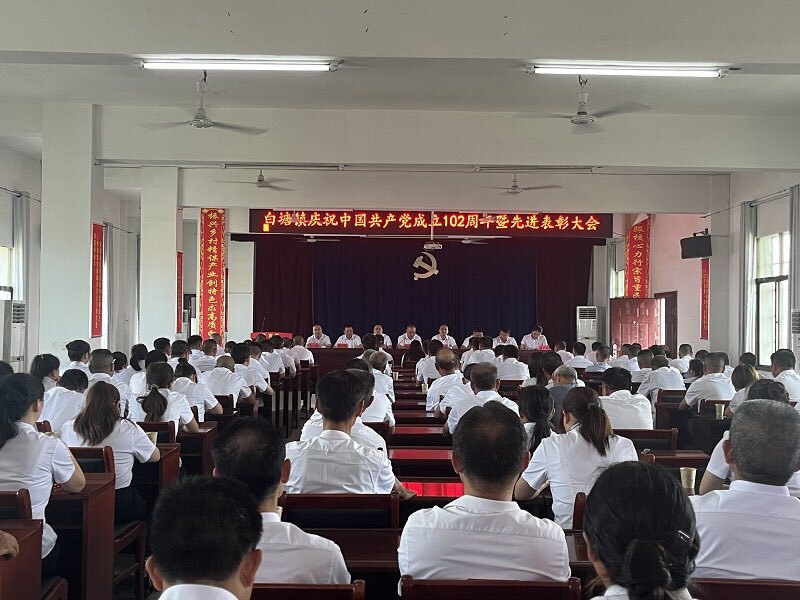 白塘镇举行“七一” 表彰大会，激励党员干部实干争先