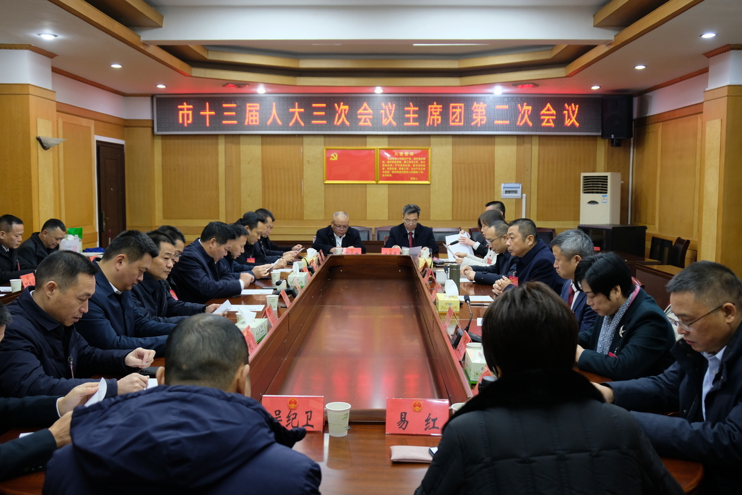 聚焦两会丨汨罗市十三届人大三次会议主席团举行第二次会议
