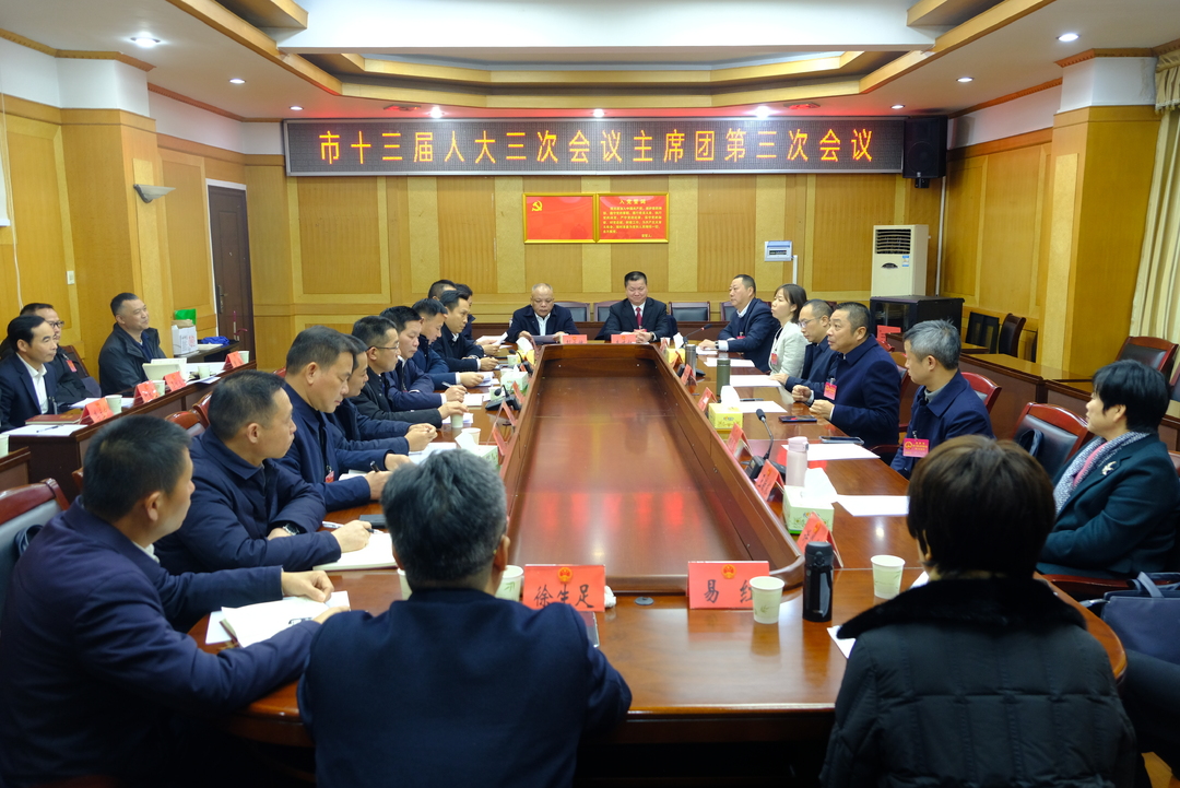 聚焦两会丨汨罗市十三届人大三次会议主席团第三次会议召开