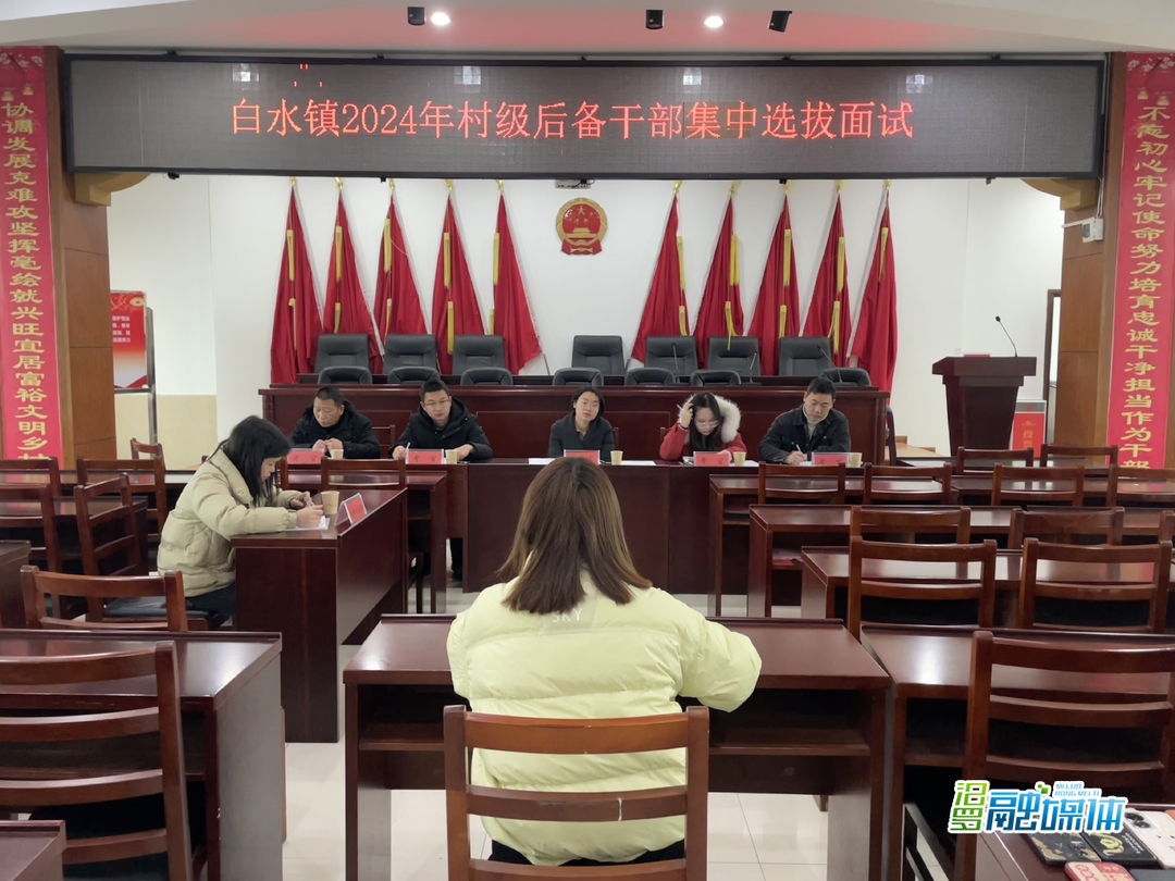 白水镇村级后备干部选拔面试完成