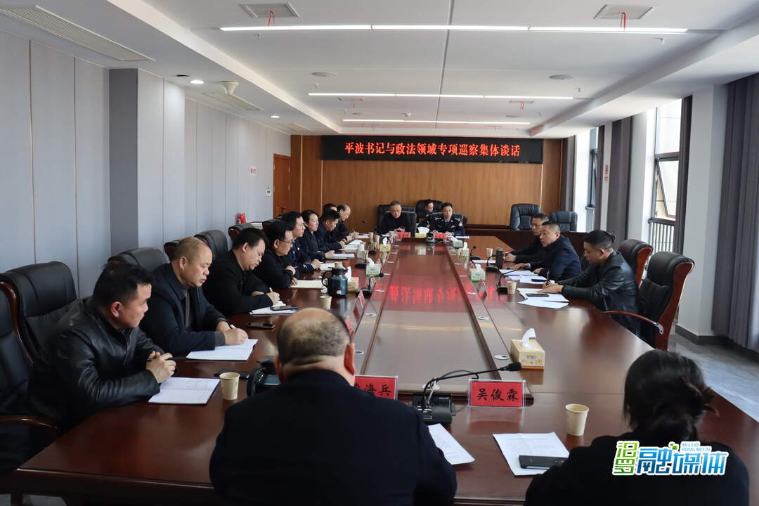 朱平波与政法领域专项巡察集体谈话 