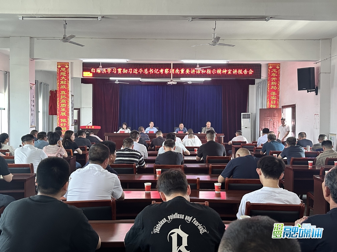 汨罗市级领导宣讲团赴白塘镇宣讲习近平总书记考察湖南重要讲话和指示精神