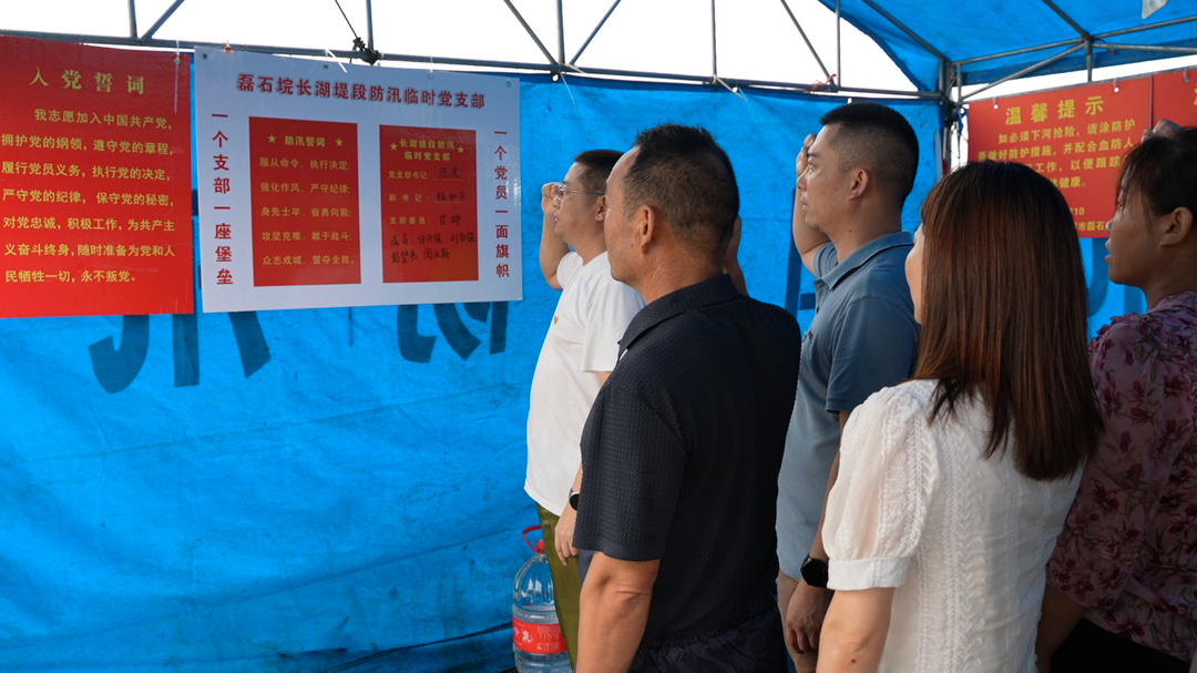 直击防汛一线丨党群合力 共筑防汛“同心堤”