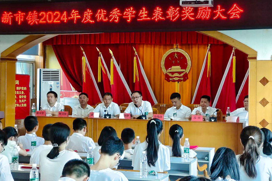 新市镇召开优秀学生表彰大会 奖励85名优秀学子