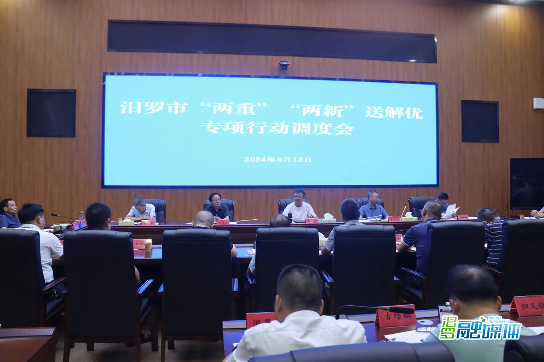 汨罗召开“两重”“两新”送解优专项行动调度会