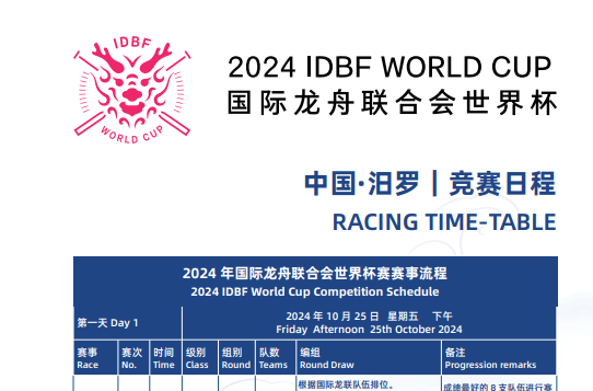 【新湖南】期待！2024 年国际龙舟联合会世界杯赛竞赛日程来了