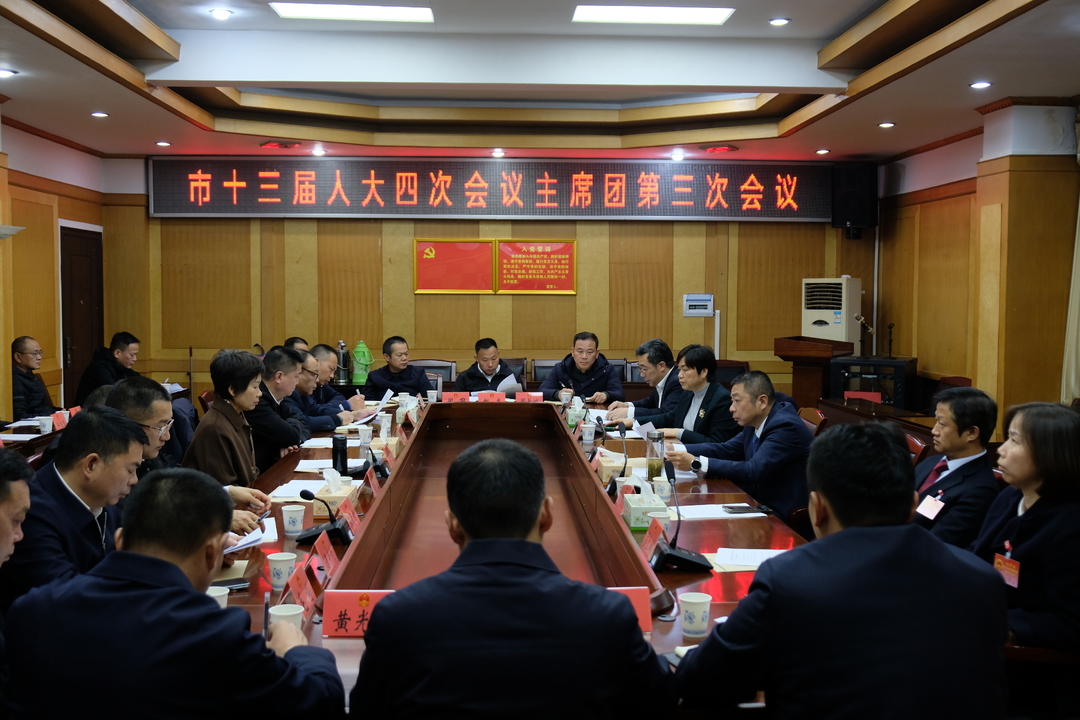 聚焦两会丨汨罗市十三届人大四次会议主席团第三次会议召开