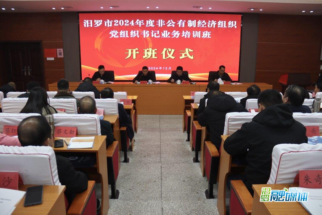 汨罗开展2024年度非公有制经济组织党组织书记业务培训