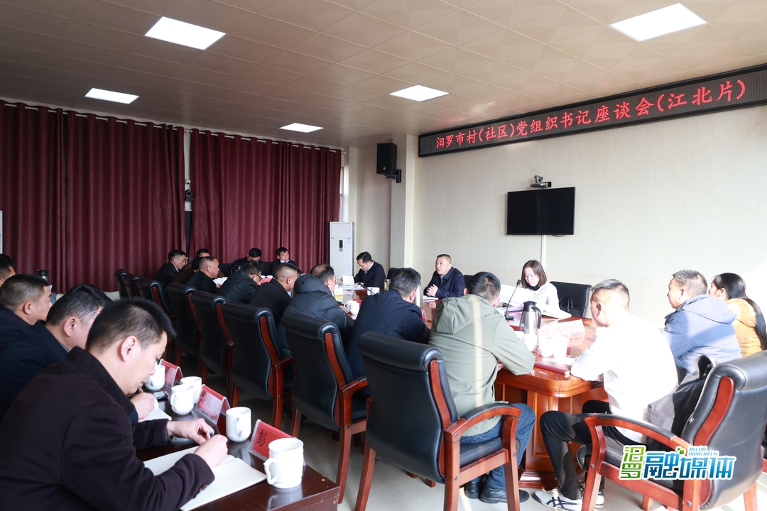 朱平波与江北片村（社区）党组织书记代表座谈