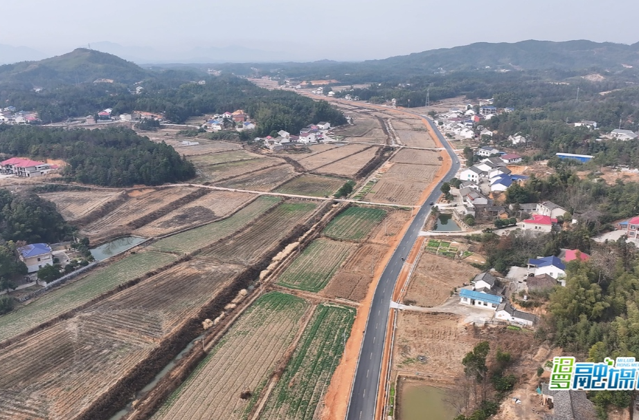 S316汨罗市张公庙至敖花塘公路开启试运行