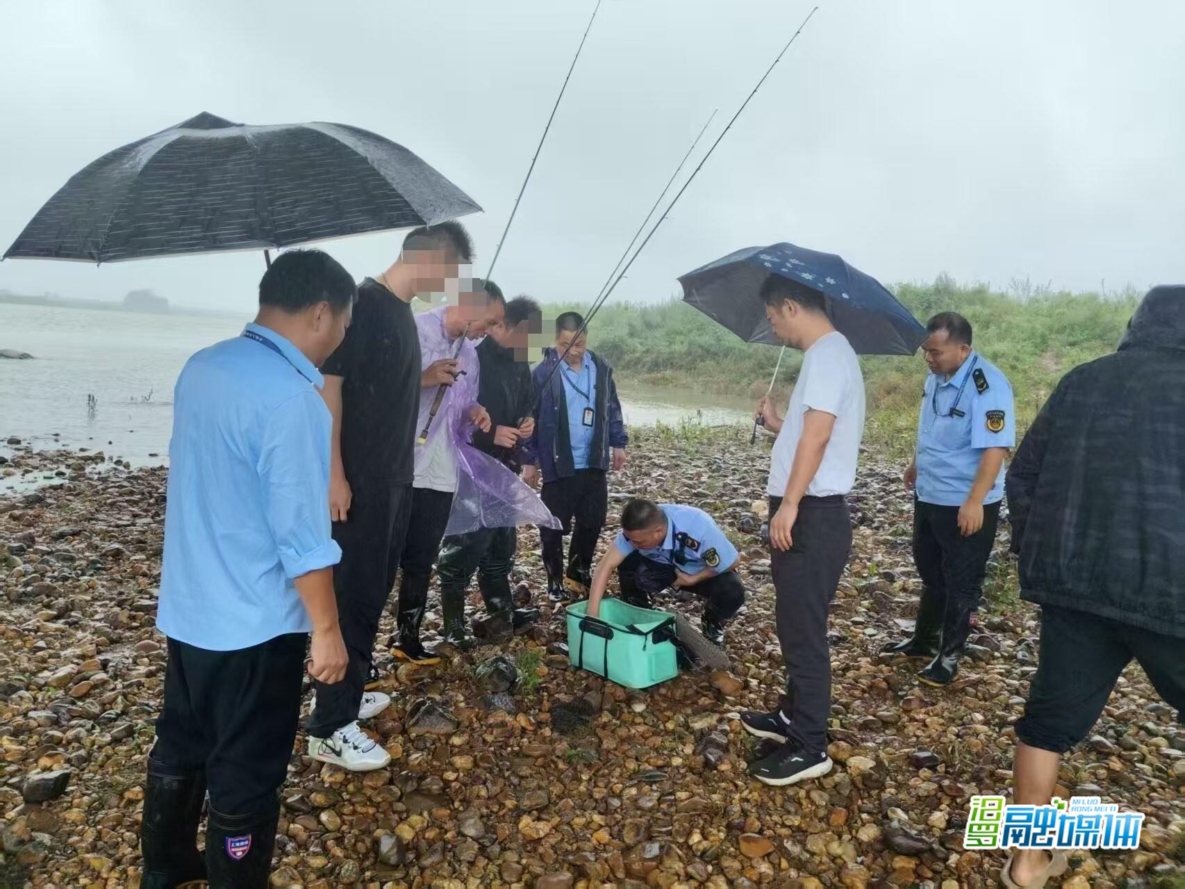 汨罗严打非法垂钓，97人劝离1人被拘