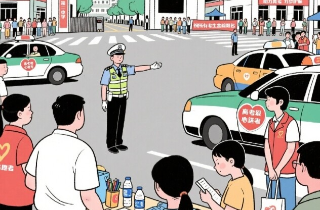 好评中国丨时评漫画·全社会护航高考：传递温度 守护公平