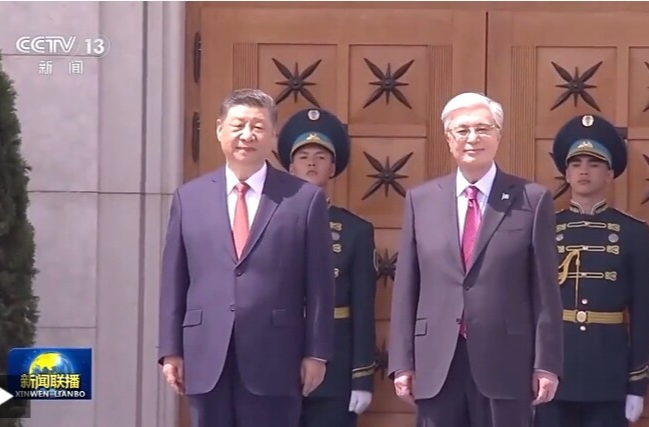 独家视频丨习近平抵达阿斯塔纳出席第二届中国—中亚峰会