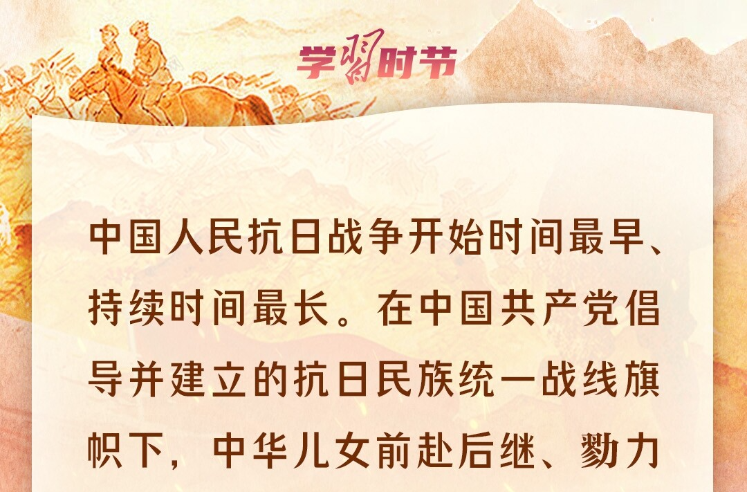 学习时节｜铭记抗战历史，弘扬抗战精神，总书记句句铿锵