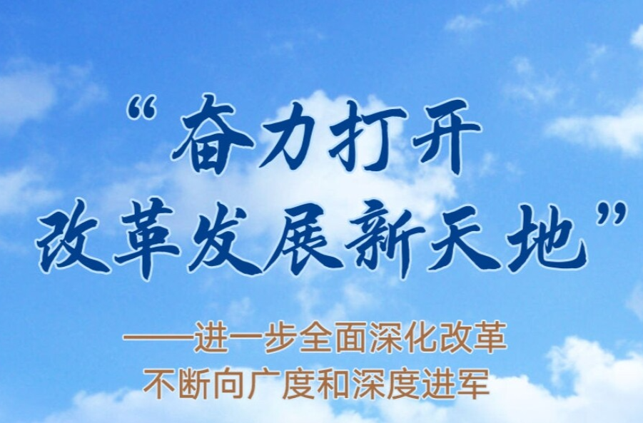 “奋力打开改革发展新天地”——进一步全面深化改革不断向广度和深度进军