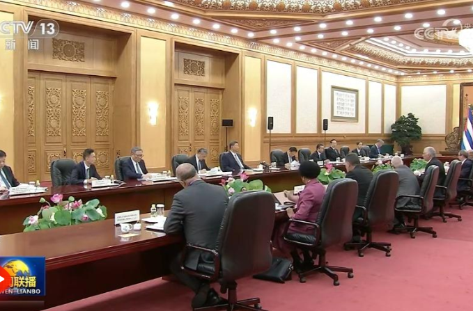 习近平会见古巴共产党中央委员会第一书记、古巴国家主席迪亚斯-卡内尔