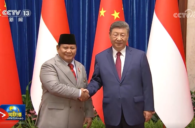 习近平会见印度尼西亚总统普拉博沃