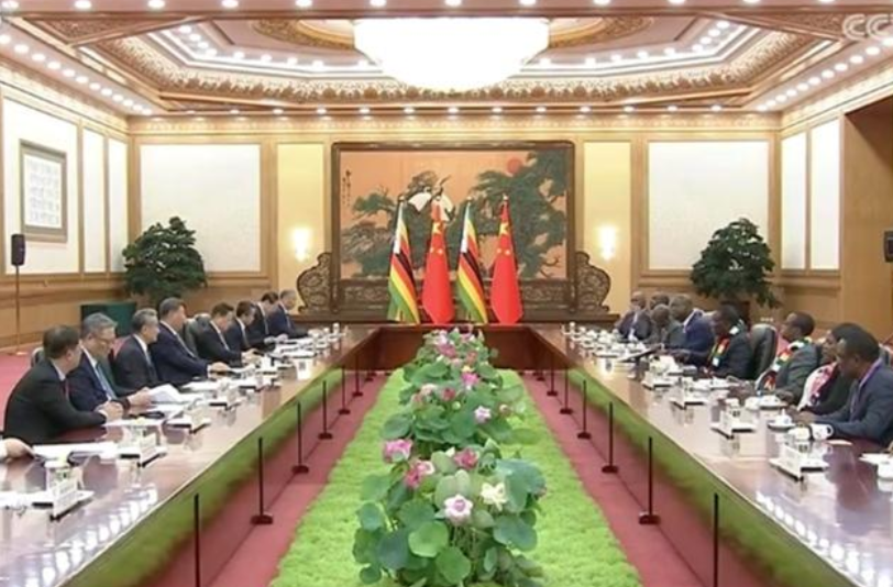 习近平会见津巴布韦总统姆南加古瓦