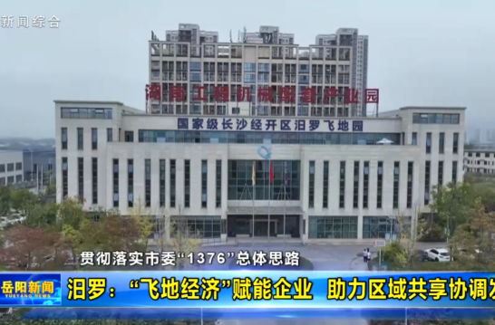【智慧岳阳】【贯彻落实市委“1376”总体思路】汨罗：“飞地经济”赋能企业 助力区域共享协调发展