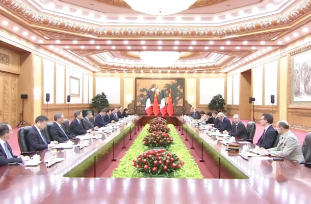 独家视频丨习近平：让中法全面战略伙伴关系在“新甲子”走得更稳更好