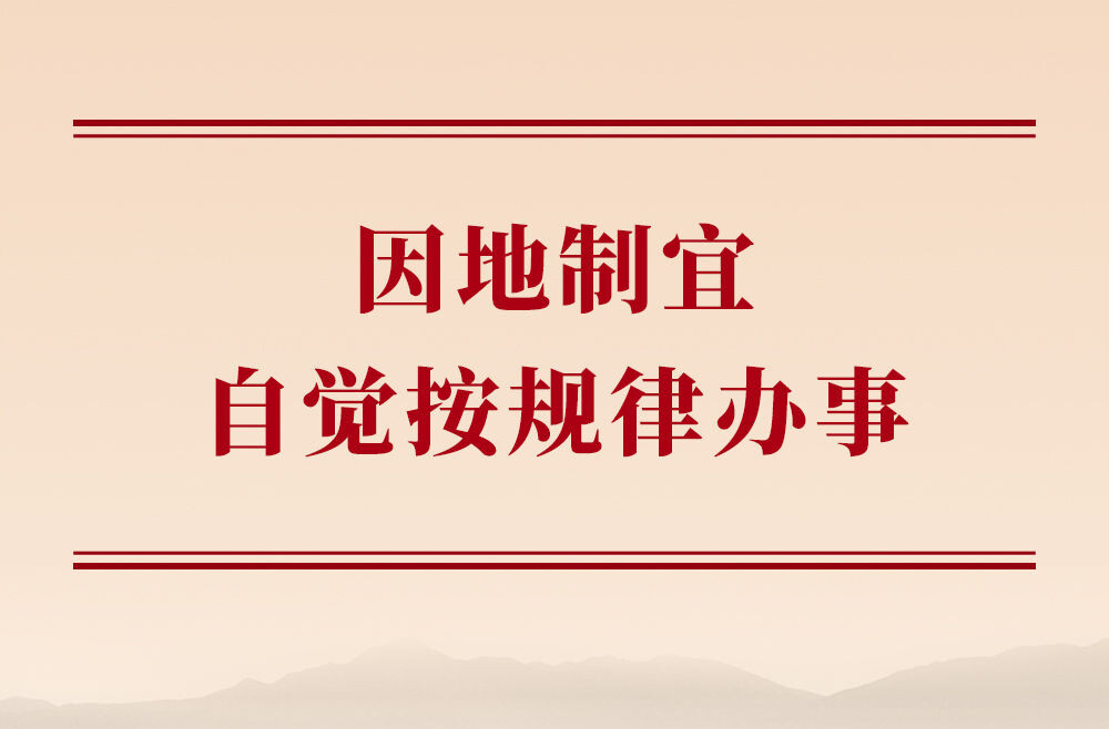 学习手记 | 因地制宜，自觉按规律办事
