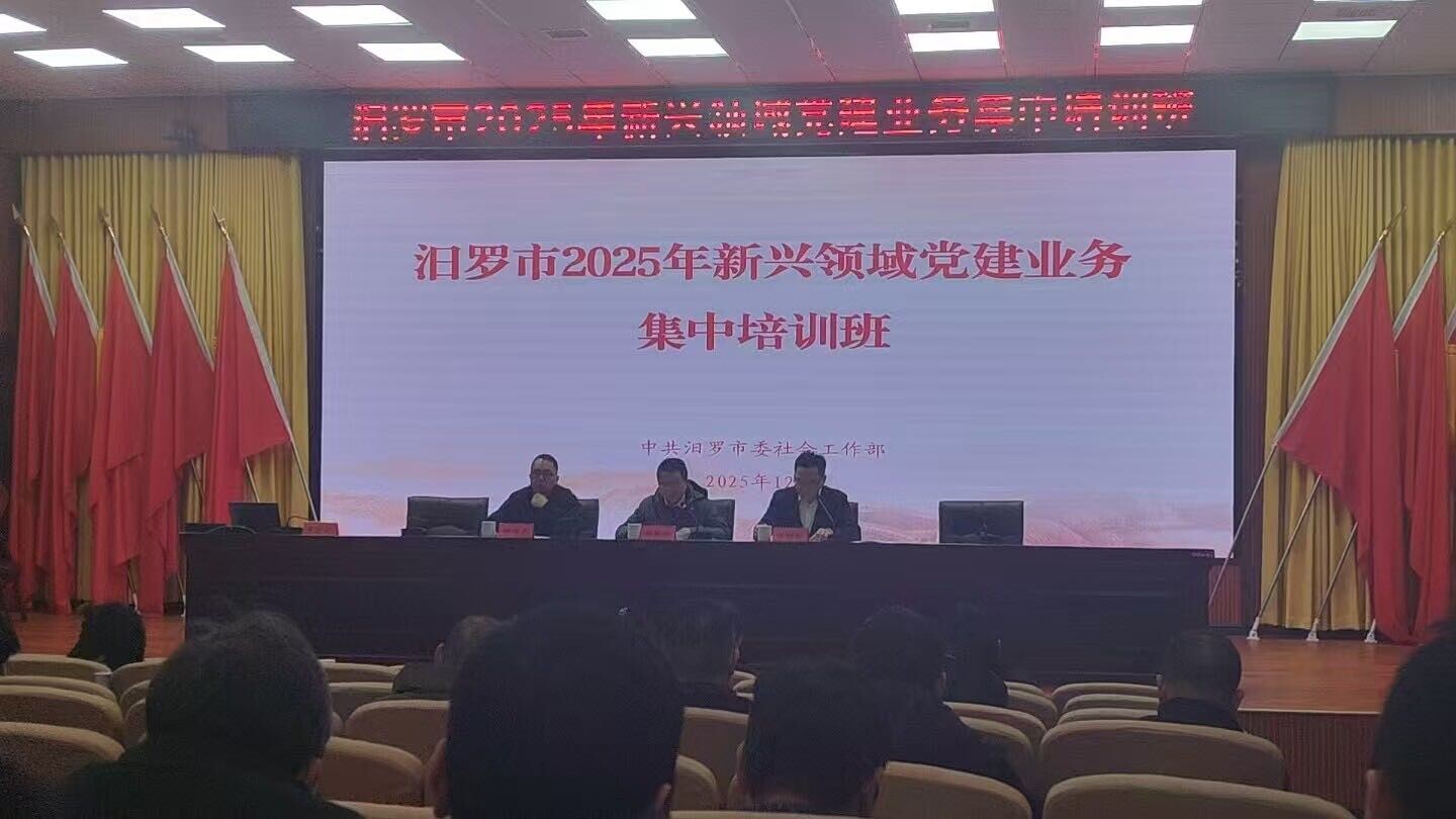 汨罗举办2025年新兴领域党建业务集中培训班