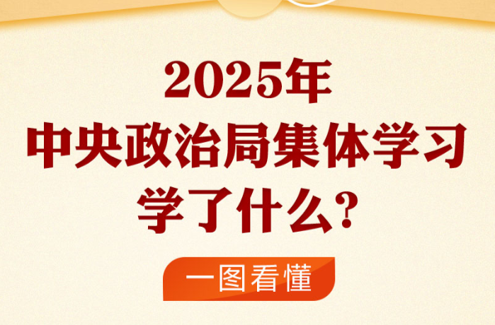 时习之丨2025年中央政治局集体学习学了什么? 一图看懂