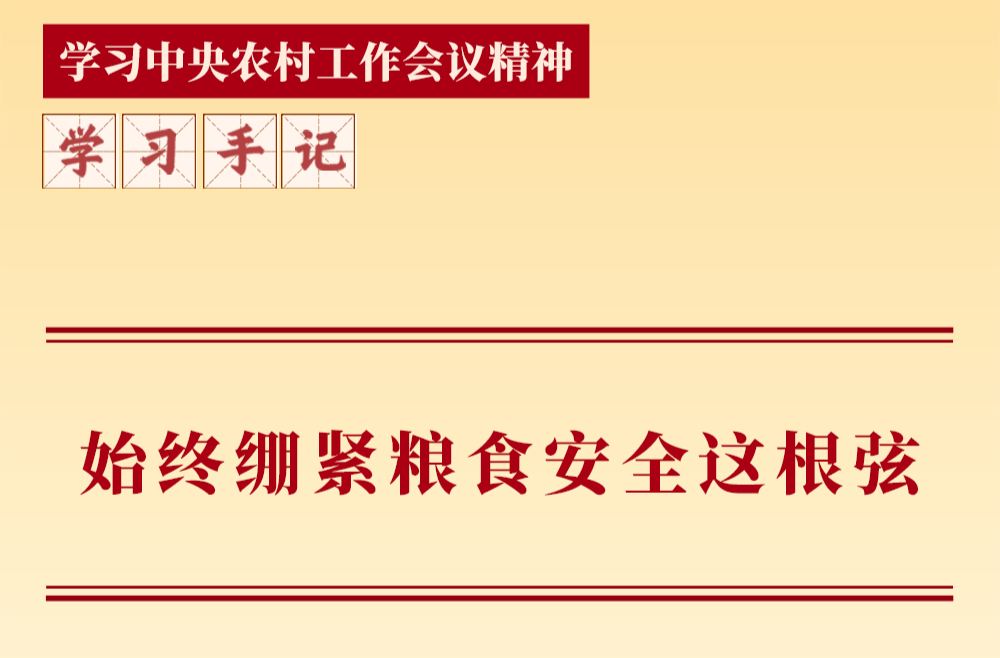 学习手记｜始终绷紧粮食安全这根弦