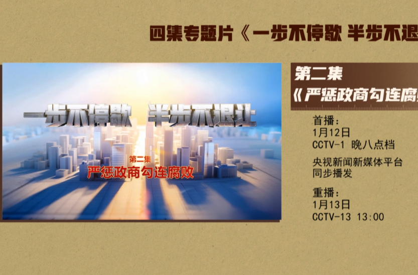 预告丨电视专题片《一步不停歇 半步不退让》第二集今晚八点档央视综合频道播出