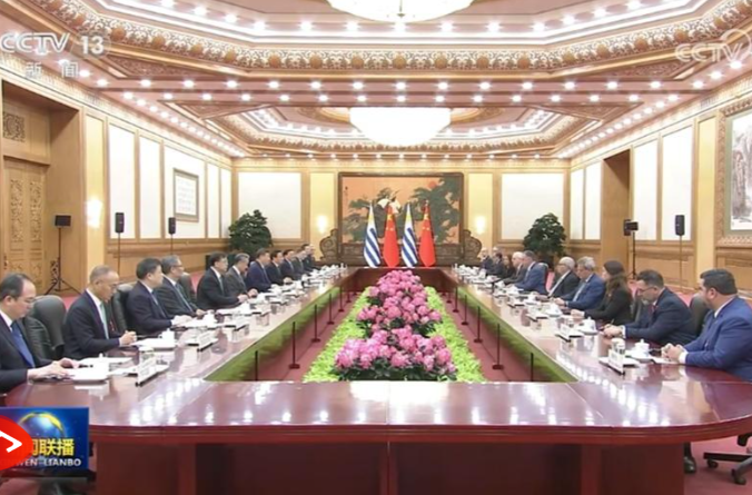 习近平同乌拉圭总统奥尔西举行会谈