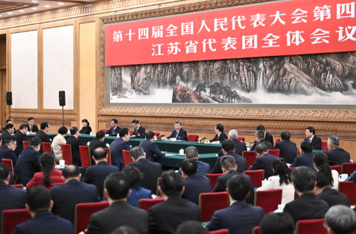 两会新华社快讯：习近平参加江苏代表团审议