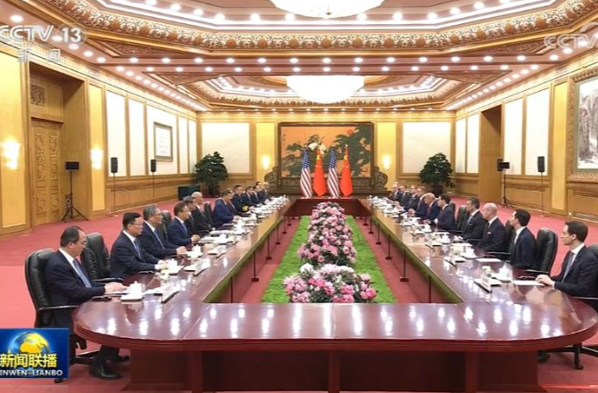 习近平同美国总统特朗普会谈