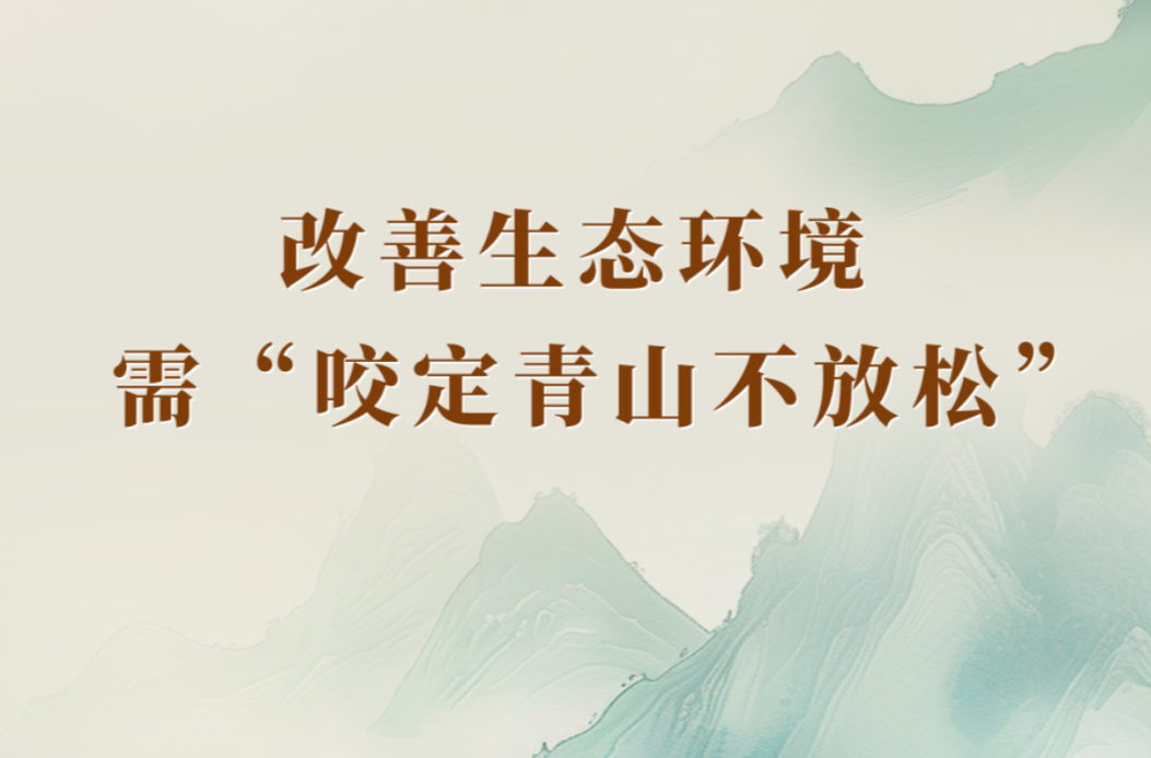 学习手记｜改善生态环境需“咬定青山不放松”