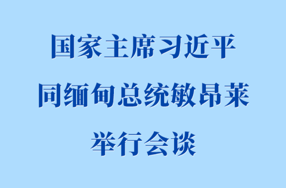 习近平同缅甸总统敏昂莱举行会谈