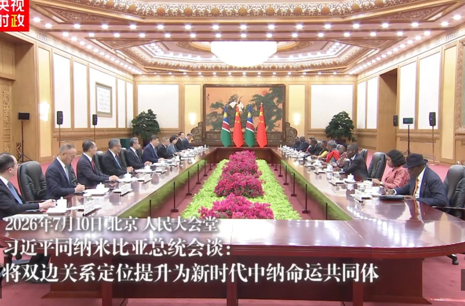 独家视频丨习近平同纳米比亚总统会谈：将双边关系定位提升为新时代中纳命运共同体