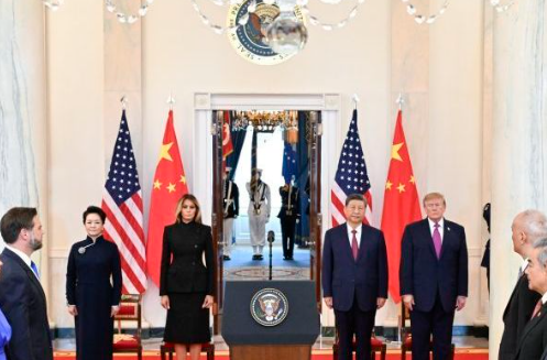 视频丨习近平出席美国总统特朗普在白宫举行的欢迎仪式