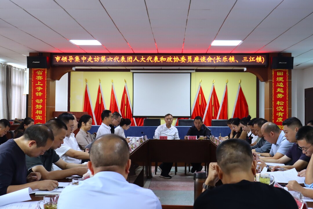 市领导集中走访第六代表团（长乐镇、三江镇）人大代表和政协委员