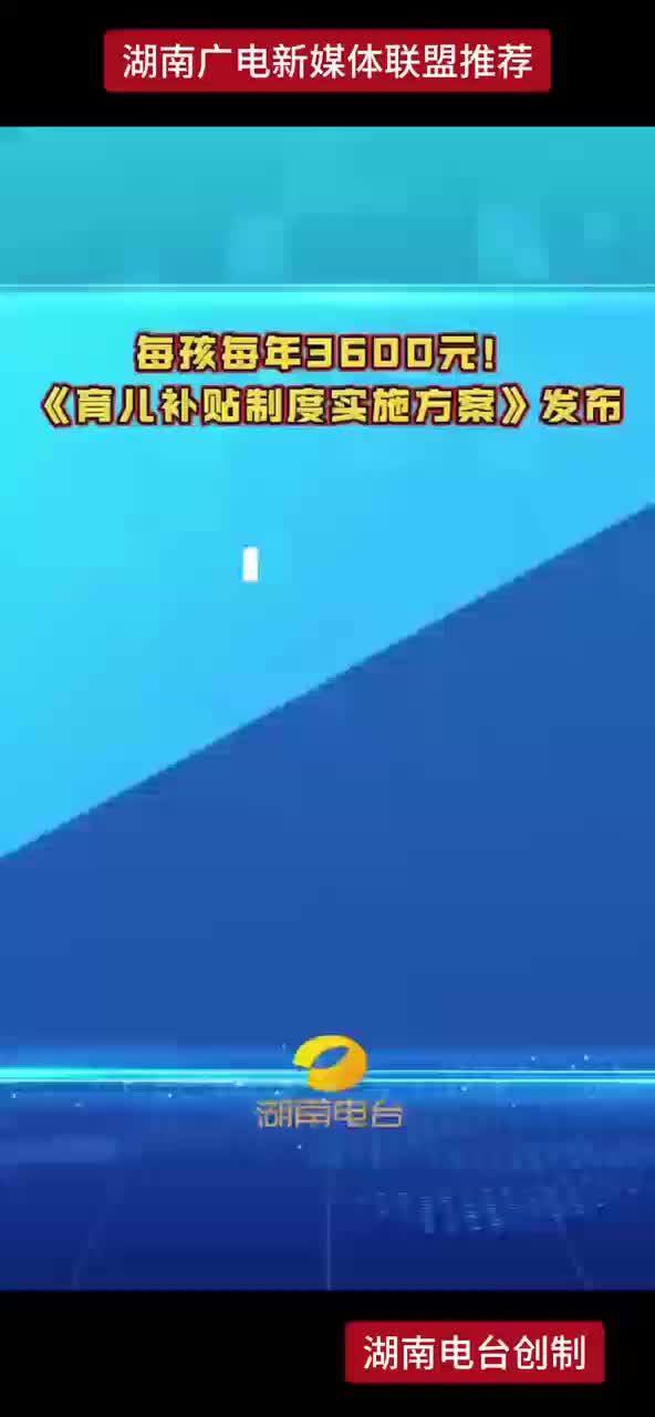 每孩每年3600元！《育儿补贴制度实施方案》发布