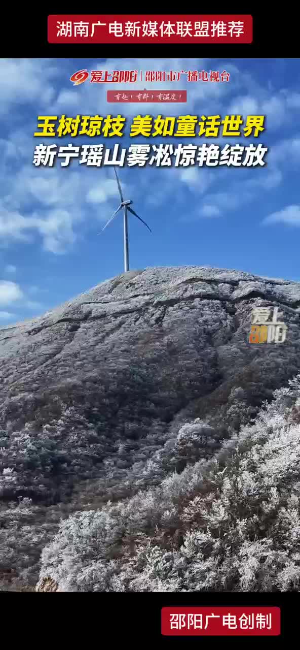 玉树琼枝 美如童话世界 新宁瑶山雾凇惊艳绽放