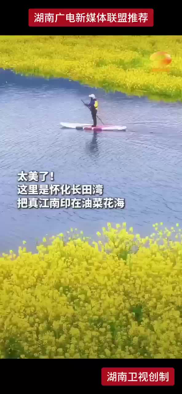太美了！这里是怀化长田湾 把真江南印在油菜花海