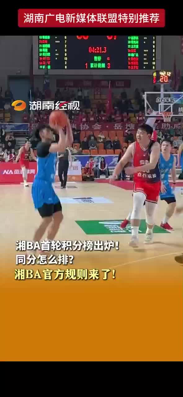 湘BA首轮积分榜出炉！同分怎么排？湘BA官方规则来了！