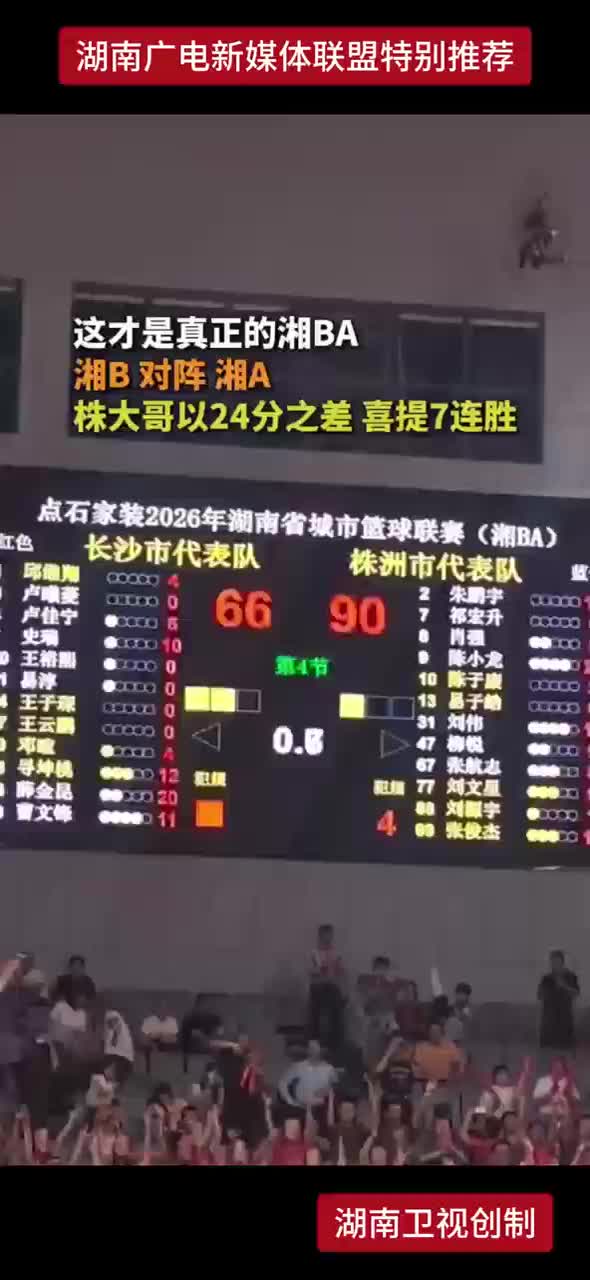 这才是真正的湘BA 湘B对阵湘A 株大哥以24分之差 喜提7连胜
